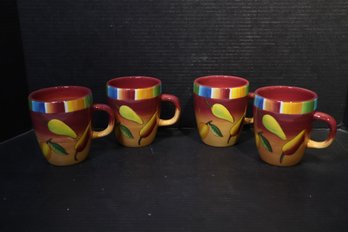 Four Noble Excellence Earthenware Mugs