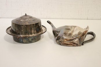 2 Silver Plated Dished