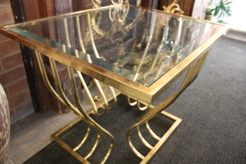 A Second Brass Table, Glass Top