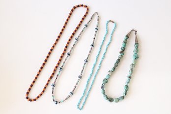 4 Colorful Beaded Necklaces