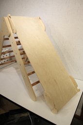 Climbing Triangle Ladder, With Rock Wall And Slide