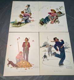 Norman Rockwell Prints, Set Of 4