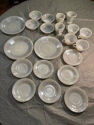 Fire King Gray Laurel, 21 Pieces