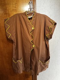 Vintage Brown Short Sleeve Top