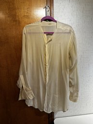 Antique Cream Long Sleeve Button Up Dress Shirt