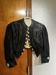 Antique Victorian Era Black Cropped Jacket