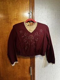 Antique Cropped Long Sleeve Top