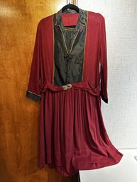 Antique Red And Black Dress