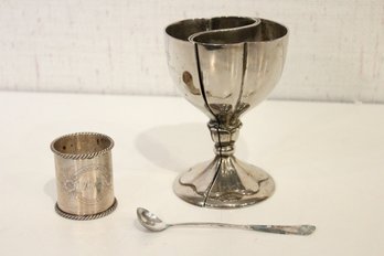 Silver Plated Interlocking Goblets, Silver Toned Items