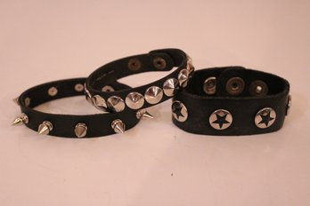 Edgy Studded Snap Bracelets