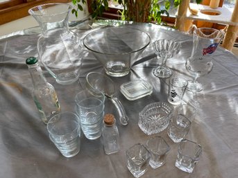 Large Lot Of Glass Items
