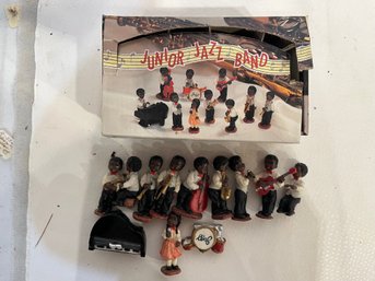 Black Americana Vintage Set Of 'Junior Jazz Band' Figurines