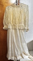 Exquisite Antique 2 Piece Silk Wedding Dress