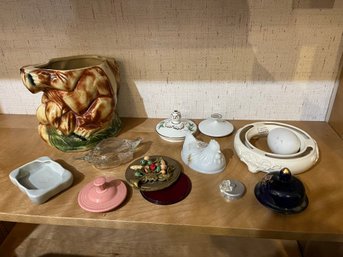 Miscellaneous Lids, Various Ceramic Pieces