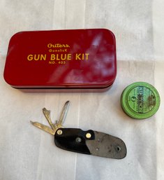 Vintage Tins And Pocket Knife