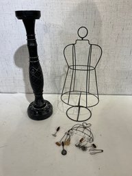 Large Candle Holder, Wire Decor