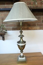 Hollywood Regency Stiffel -style Brass Trophy Table Lamp
