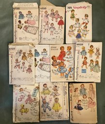 10 Cut/Uncut Vintage Pattern Baby Doll Clothes