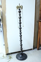 Wood Barley Twist Floor Lamp