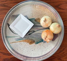 Large Studio Pottery Platter Or Wall Decor