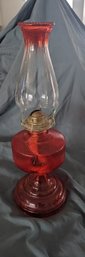 Vintage Tall Red Lamp