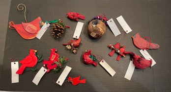 Cardinal Ornaments, 1 Dozen