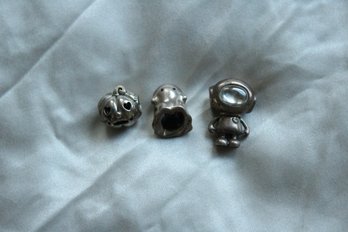 3 Spooky Pandora Charms, Pumpkin, Boo, Cosmo Tommy, 925 ALE Sterling Silver