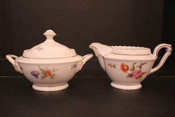 Set Of Vintage Franconia Cream And Sugar Dishes