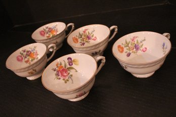 5 Vintage Franconia Tea Cups