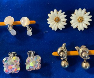 4 Pair Vintage Earrings