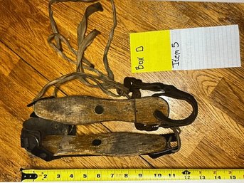 Antique Wooden Ice Skates