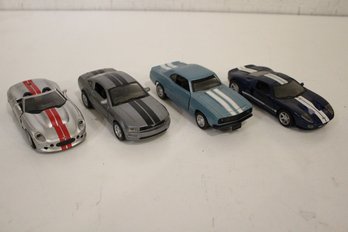 Set Of 4 Die-cast Smaller Scale Muscle Cars