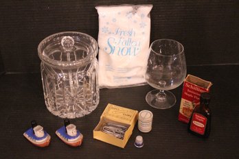 Antique Coolidge & Dawes Presidential Campaign Thimble, And Other Vintage House Hold Items