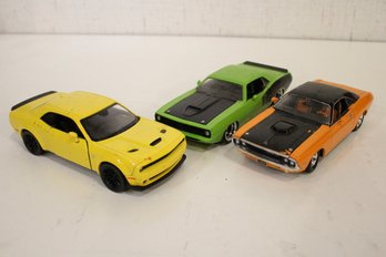 Set Of 3 Die-Cast Dodge Muscle Cars