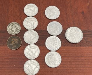 12 Italian Coins, 1918 To
