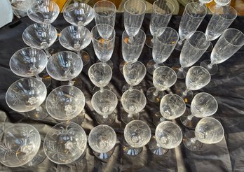 Crystal Stemware,  32 Piece Set