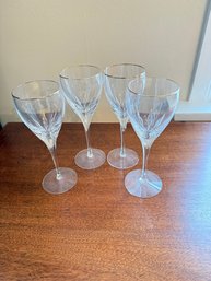 Lenox Firelight Gold-Rimmed Wine Glasses
