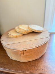 Wood Cheese Box & Trivets/Coasters
