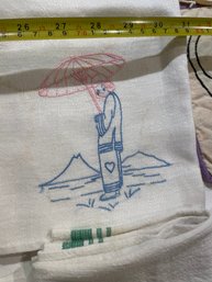 2 Asian Themed Hand Towels