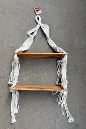 New Macrame And Wood Shelf