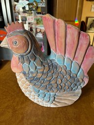 Terracotta Pastel Painted Chicken