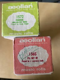 Set Of 2 Vintage Music Rolls