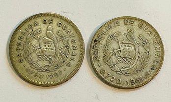 Coins From Guatemala , 72 Percent Silver