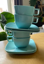 4 Pc Melmac Cups And Saucers