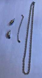 Silver Chain With Attachments And Magnets