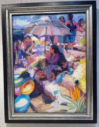 Original Pastel   Cascada De Flores. CB6