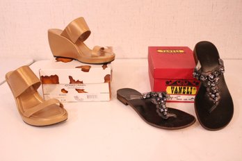2 Womens Designer Sandals, Donald J Pliner, Vaneli