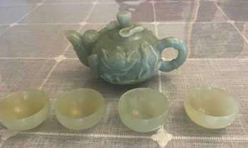 Jade Tea Pot And Cups