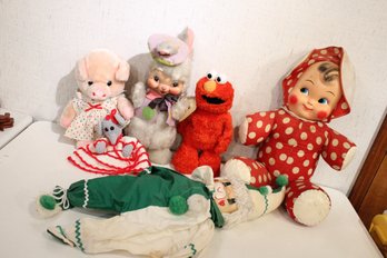 6 Vintage Stuffed Dolls