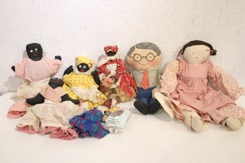 Antique, Vintage Folk Dolls  - Lot Of 8 Dolls